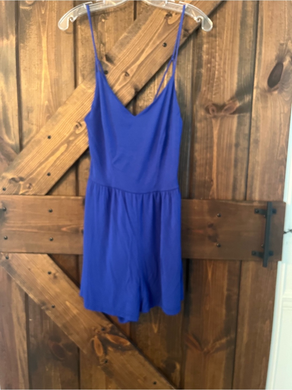 Women’s Royal Blue Spaghetti Strap One-Piece romper Small NEW WITH TAGS